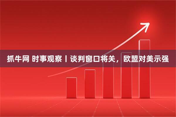 抓牛网 时事观察丨谈判窗口将关，欧盟对美示强