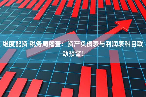 维度配资 税务局稽查：资产负债表与利润表科目联动预警！